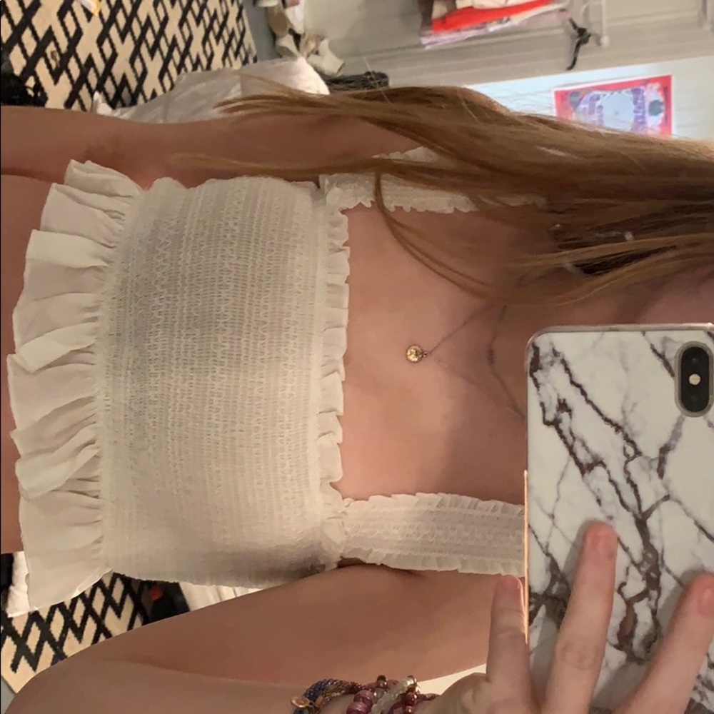 white crop top